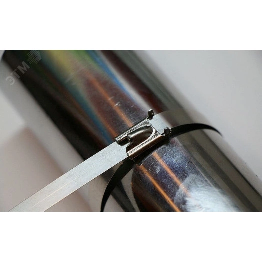 Хомут стальной 4,6х200мм, d пучка max 55мм, нагрузка 50кг, серый (25шт в упак) Stekker