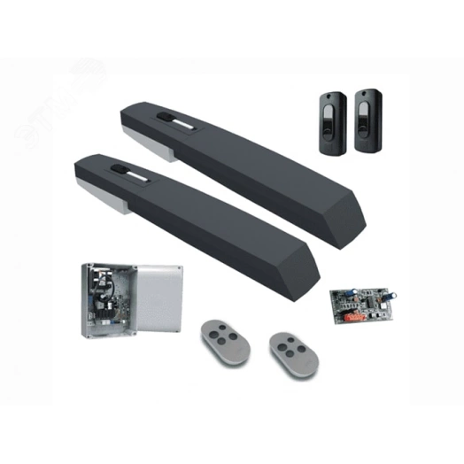 Комплект автоматики для распашных ворот на основе привода AXL20DGS (блок управления ZL60, радиоуправление, фотоэлементы)