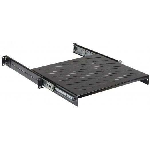 Полка 19дюйм выдвижная  глубиной 400 мм черная