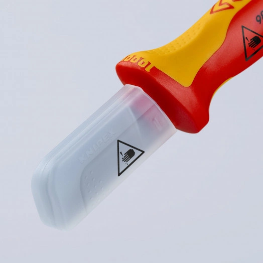 Нож для кабеля VDE 1000V L-190 мм диэлектрический 2-компонентная рукоятка KN-9852