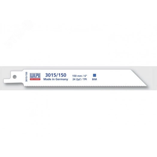 Полотно сабельное 3015/100 Bi-metall х 5 шт/уп для жести, стали толще, чем 1,2мм мелкозубное