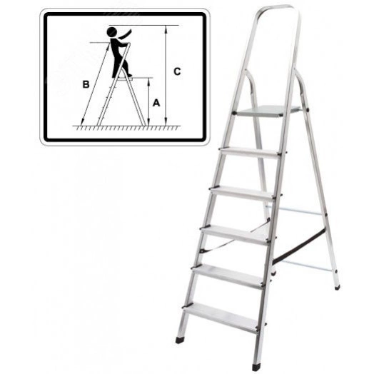 Лестница-стремянка алюминиевая3 ступени, вес 2 .62кг