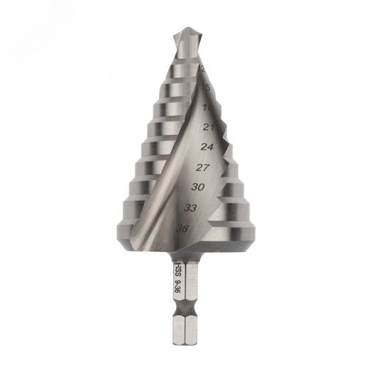 Сверло по металлу ступенчатое 9.0-36.0 мм 110 mm 65 HRC Р6М5 TiN