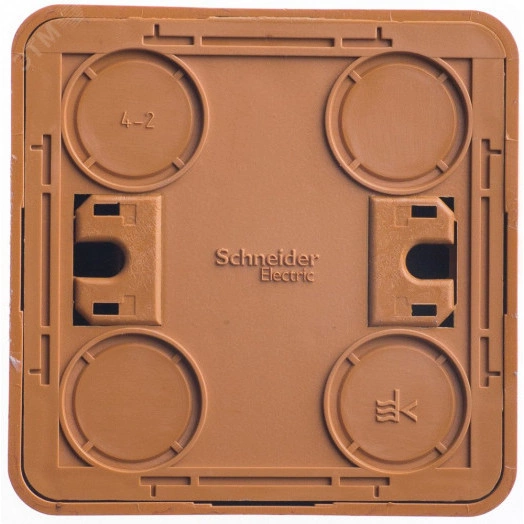 ЭТЮД Выключатель двухклавишный наружный с подсветкой Бук