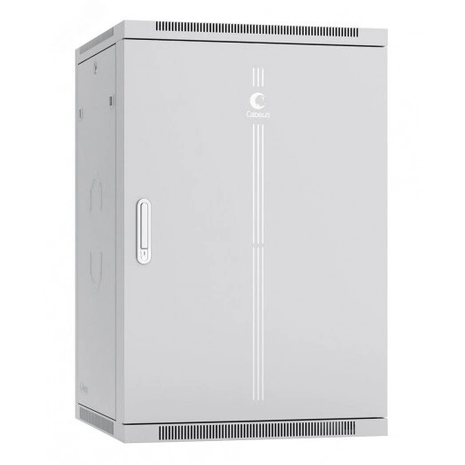 Шкаф телекоммуникационный настенный разобранный   19дюймов 18U 600x600x901mm (ШхГхВ) дверь металл,  цвет черный (RAL 9004)