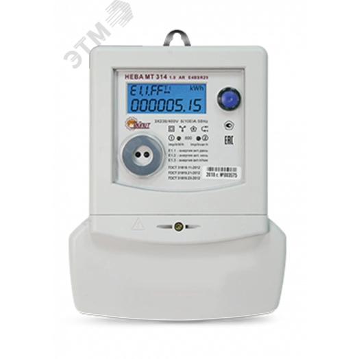 Счётчик электроэнергии 3ф НЕВА МТ 314 1.0 AR E4BSR29 77  регион 3Т