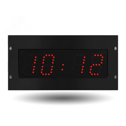 Часы цифровые STYLE II 7 (часы/минуты), высота цифр 7 см, красный цвет, самостоятельный ход, 240В, монтаж в стену заподлицо