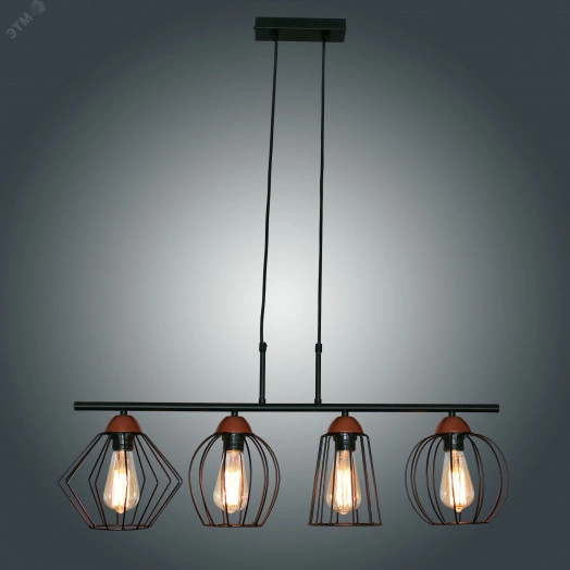 Светильник Конти 241 черн.муар медь НСБ 01-4х60-109 Е27 ИМ