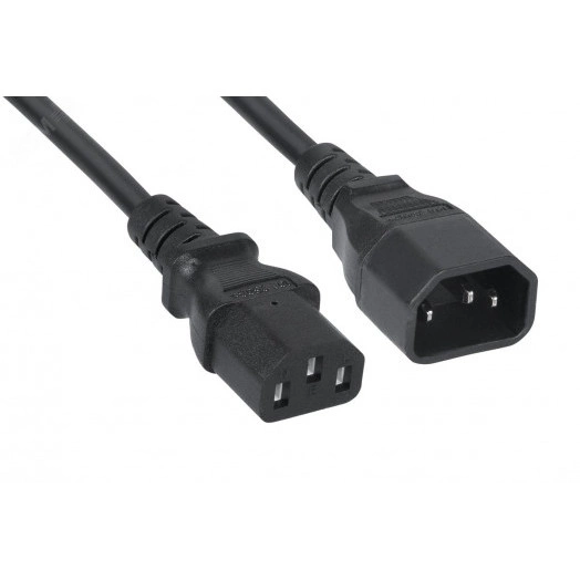Кабель питания монитор-компьютер IEC 320 C13 - IEC 320 C14 (3x0.75), 1.8 м