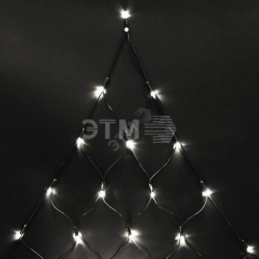 Гирлянда профессиональная Сеть 2х2х1.5м,  свечение с динамикой, черный ПВХ, 136 LED, 230 В, цвет: Тёплый белый