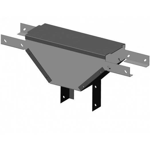 Отвод тройниковый замковый с разворотом трассы на 90 вниз ОТЗРН 150х65 УТ1.5  оцинкованный лист(толщина покрытия 10 -18мкм)  S1.5