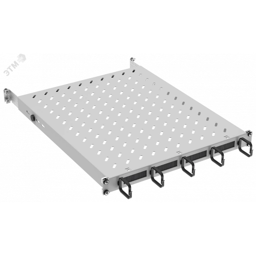 Полка стац. 19д 1U орг. щет. 120кг 750мм серая ITK by ZPAS