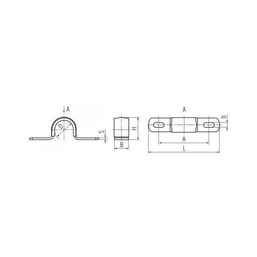 Скоба металлическая двухлапковая СМД-П 21-22 (Fortisflex)