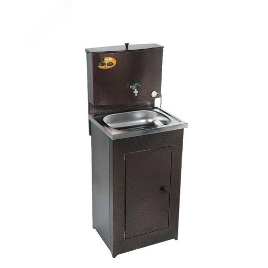 Умывальник дачный ЛЮКС, с подогревом, нержавеющая мойка, цвет медь