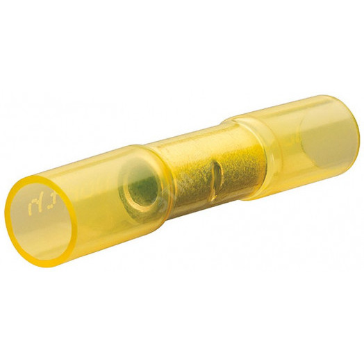 Соединители встык с термоусадочной изоляцией желтые 400-600мм (AWG 11-10) 100шт