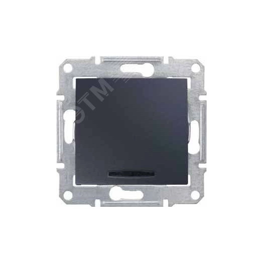 Sedna Переключатель на два направления с подсветкой графит