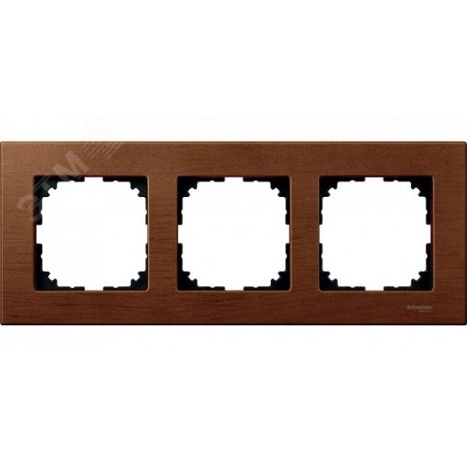 Рамка 3 поста деревянная вишня