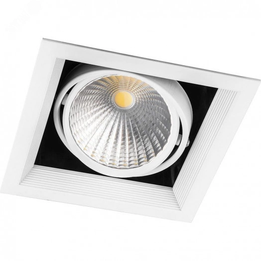 Светильник светодиодный ДВО-30w 4000К 2700Лм поворотный квадратный белый