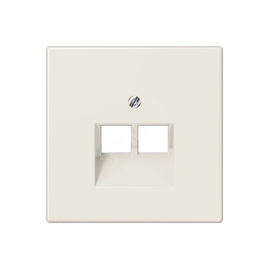 Накладка для 2-ой телефонной/компютерной розетки  IAE/UAE (1 x 8-пол.)  Серия LS990  Материал- термопласт  Цвет- слоновая кость