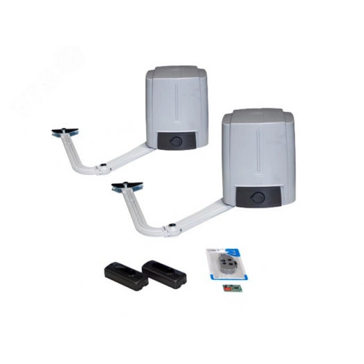 Комплект автоматики для двухстворчатых распашных ворот на основе приводов FA70230CB+FA70230 (встроенный блок управления ZF1N, радиоуправление, фотоэлементы)