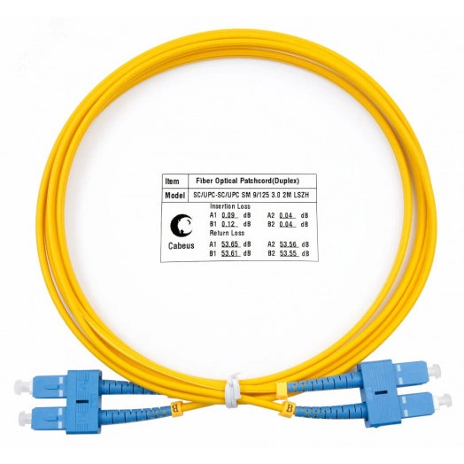 Шнур оптический duplex 2м SC-SC 9/125 sm  LSZH FOP(d)-9-SC-SC-2m
