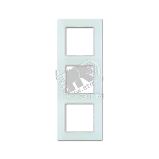 Рамка 3-я для горизонтальной/вертикальной установки  Серия- ACreation  Материал- стекло  Цвет- матовый белый