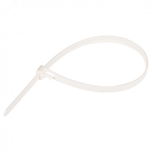 Стяжка многоразовая нейлоновая PRM 7,5х300мм белая (50 шт.)
