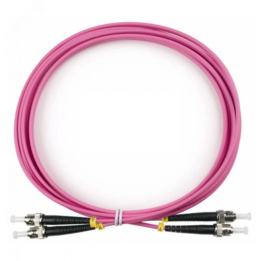 Шнур оптический duplex 3м ST-ST 50/125 mm OM4 LSZH FOP-50-OM4-ST-ST-3m