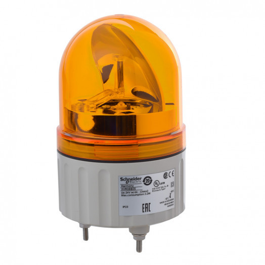Лампа маячок вращающаяся оранжевый 24В AC/DC 84 мм