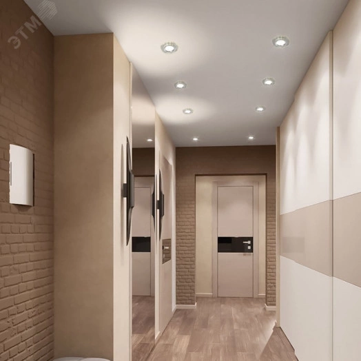 Светильник ИВО-50w G5.3 со светодиодной подсветкой 4000К квадрат белый хром