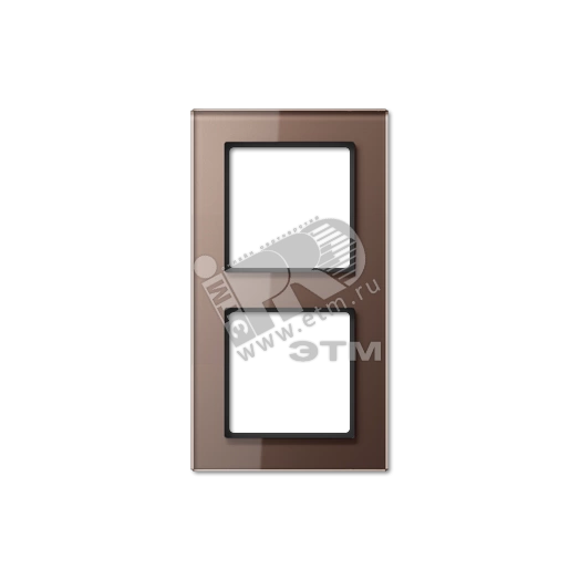 Рамка 2-я для горизонтальной/вертикальной установки  Серия- ACreation  Материал- стекло  Цвет- мокко