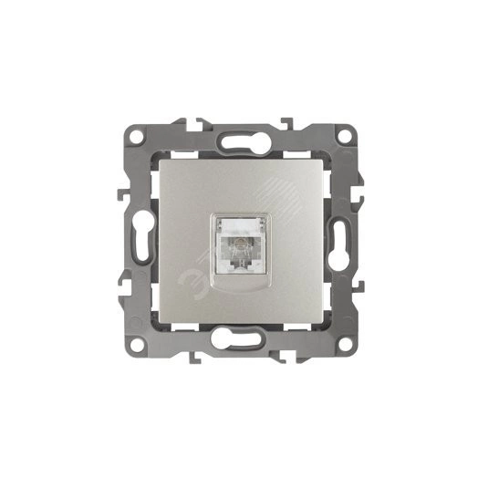 Розетка телефонная RJ11, Эра12, перламутр, 12-3105-15