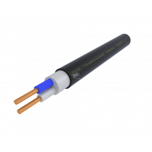 Кабель силовой ППГнг(А)-HF 2х1.5ок(N)-0.66 однопроволочный черный (барабан)