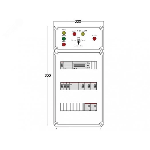 Щит управления электрообогревом DEVIBOX HR 5x2800 D850 (в комплекте с терморегулятором)