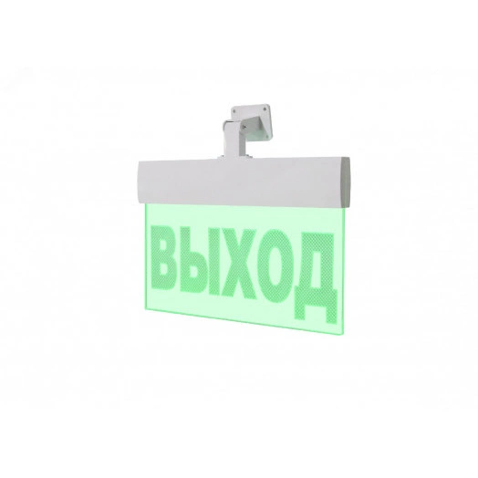 Молния-12 Ультра Выход/Exit зеленые светодиоды. Оповещатель световой, 12В  (12шт/кор)