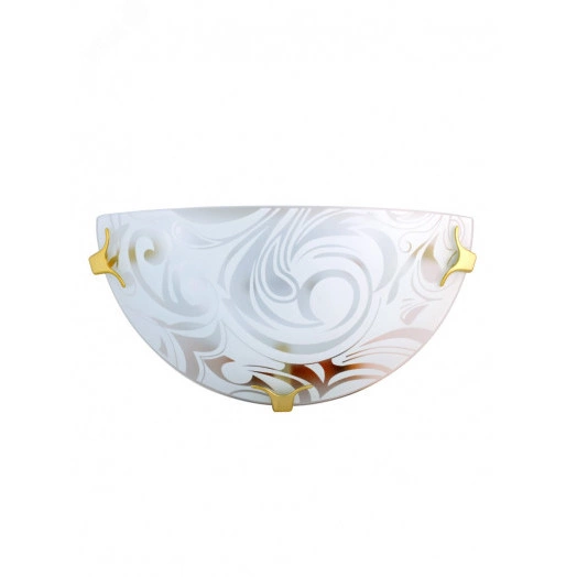 Светильник НББ-21-60 М19 Иней 300/2 матовый белый /клипсы золото индивидуальная упаковка