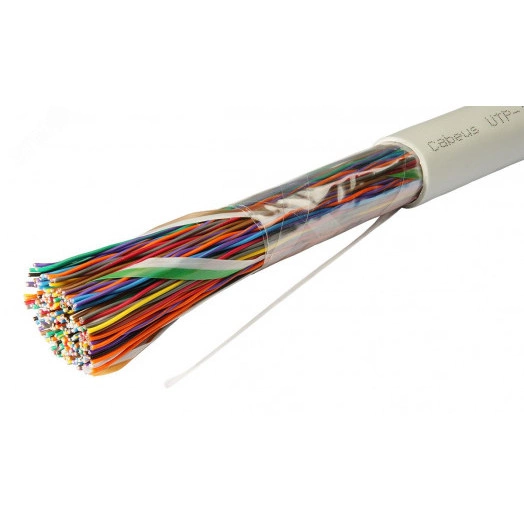 Кабель витая пара UTP-50P-Cat.3-IN UTP (U/UTP), категория 3, 50 пар (24 AWG), одножильный (solid), PVC нг(А)-LS