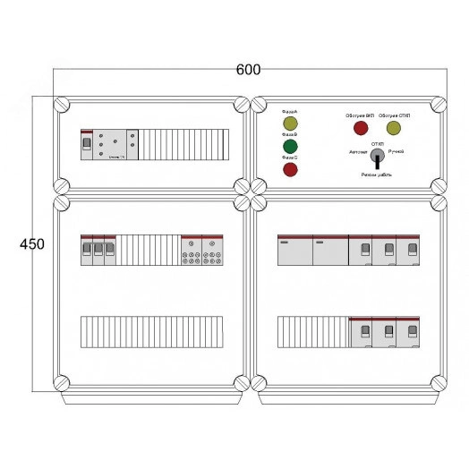 Щит управления электрообогревом DEVIbox HS 6x2700 D316 (в комплекте с терморегулятором и датчиком температуры)