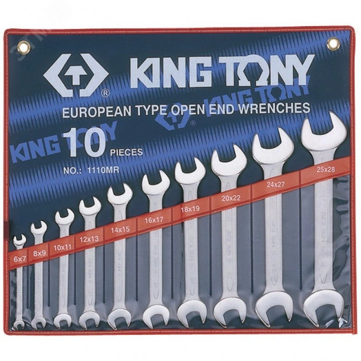 Набор рожковых ключей, 6-28 мм, 10 предметов