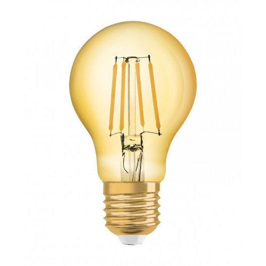 Лампа светодиодная филаментная LED 7,5Вт Е27 2400K 865лм груша золото 230V FIL CL А (замена 35Вт) OSRAM Vintage 1906