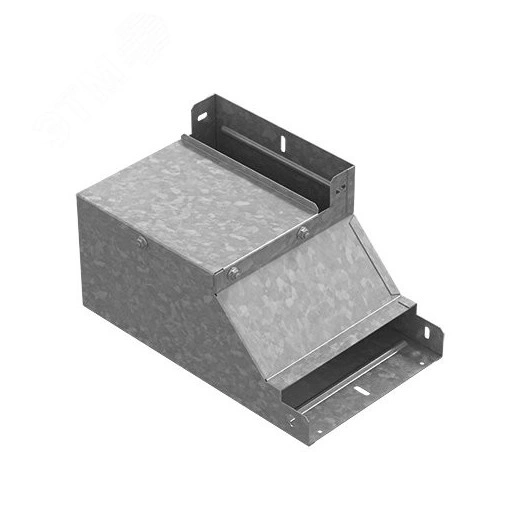 Поворот вертикальный вверх правый к лотку 300х50, толщ. 1,0 мм, Сендзимир цинк