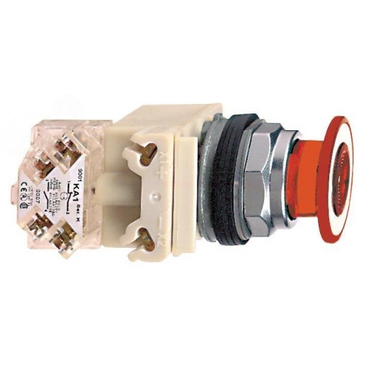 Кнопка 30мм 120В красная грибовидная