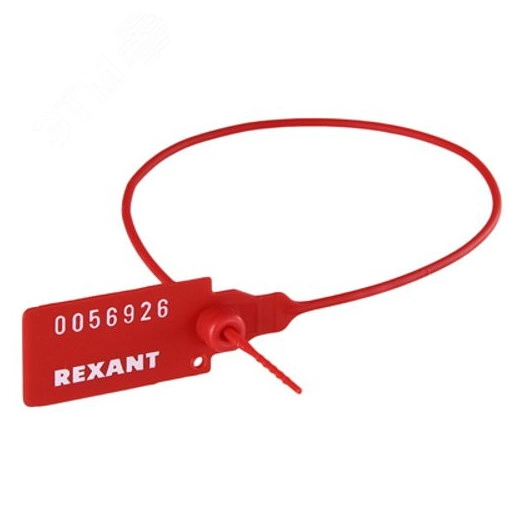 Пломба пластиковая номерная 320 мм красная