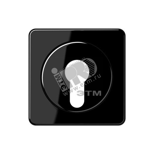 Крышка для выключателя с замком  черная