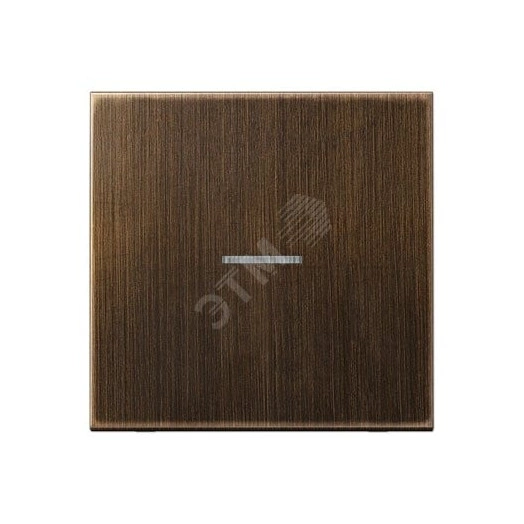 Клавиша 1-я для выключателей и кнопок  с окошком для подсветки. Серия LS990  Материал- металл  Цвет- античная латунь