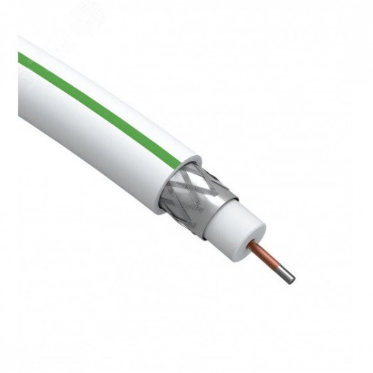 Кабель коаксиальный SAT 703 B75 Ом CCS/(оплётка Al 75%) PVC белый 10м SIMPLE