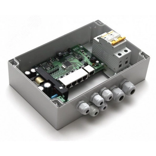 Коммутатор неуправляемый 4 порта с PoE 10/100Base-Tx, 1 Гб/с PSW-1-45-WiFi