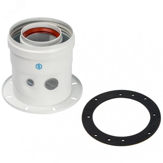 Элемент дымохода DN60/100 адаптер для котла       вертикальный коаксиальный