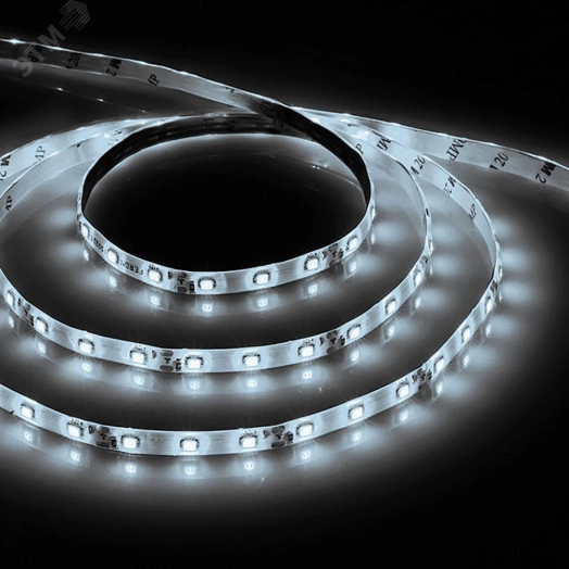 Лента светодиодная LEDх60/м 1м 4.8w/m 12в IP65 дневной