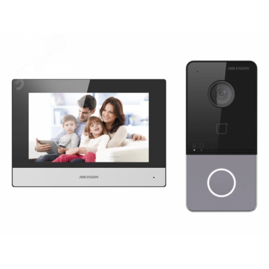 Комплект IP видеодомофона с Wi-Fi  DS-KIS603-P(B)DS-KIS603-P(B)